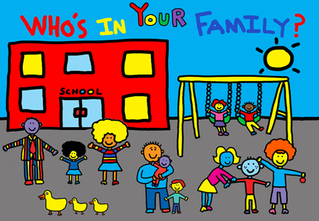 Who's in your family cartoon graphic